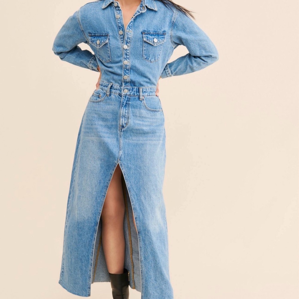 ZGY Sweeper Denim Maxi Dress - Picture 5 of 6